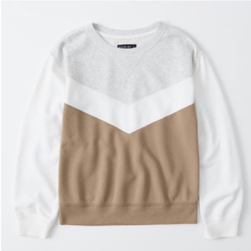 Abercrombie Crewneck Colorblock Sweatshirt
